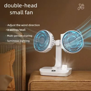 办公室家用户外风扇<span class=keywords><strong>360</strong></span>度旋转<span class=keywords><strong>USB</strong></span>可充电4档双头摆动台式风扇