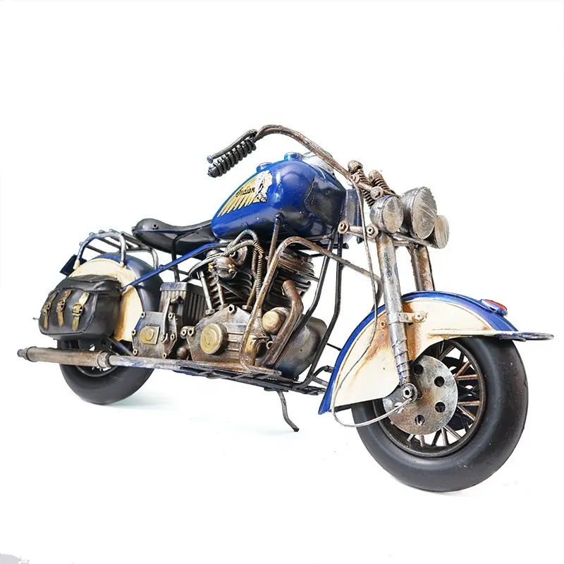 Dekorasi Vintage Kerajinan Logam Antik Buatan Tangan Model Sepeda Motor Kerajinan Tangan Mainan Hadiah Dekorasi