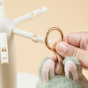 In Stock Pop Plush <strong>Toy</strong> Figures Labubu Hanging <strong>Round</strong> Display <strong>Box</strong> with Hooks Stackable Auto Rotation Transparent Storage <strong>Box</strong> - Product Image 5