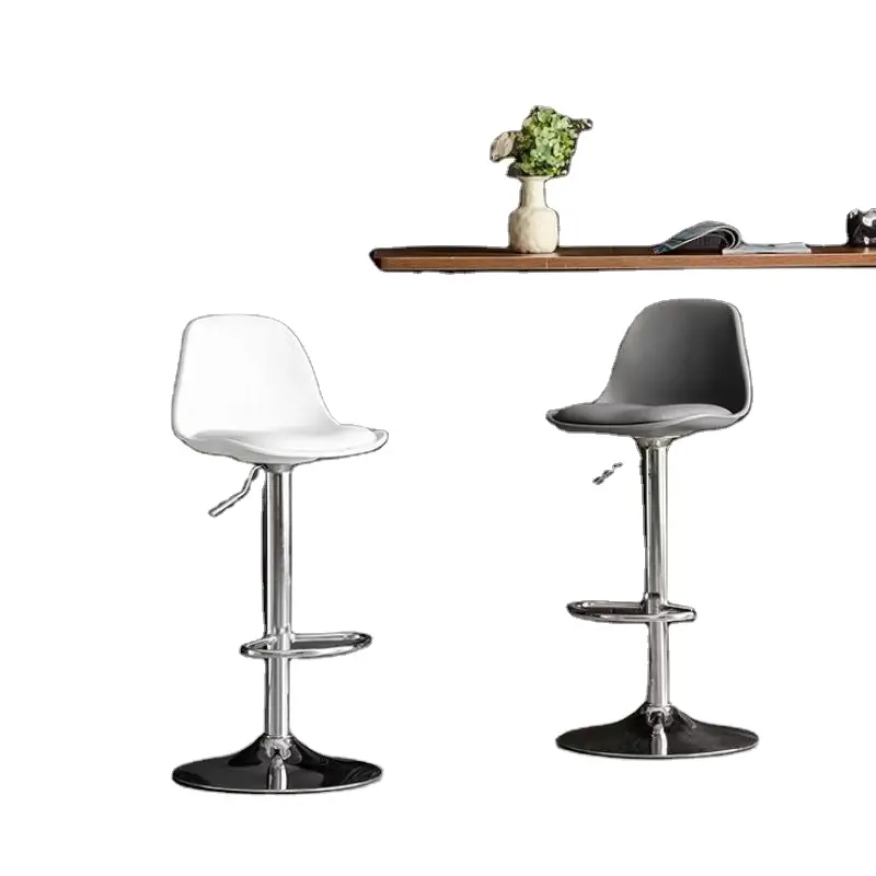 Cadeira de Treinamento de madeira maciça estilo nórdico para jantar em casa Design simples e casual com maquiagem de plástico para negociações de bar de escritório