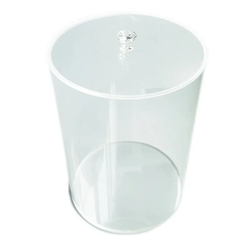 custom made 300mm large diameter clear acrylic tube with cap