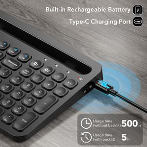 Tijeras Abs 99 Teclas Multi-Dispositivos Bluetooth Teclado Inalámbrico Teclados Recargables para Tabletas Smartphone