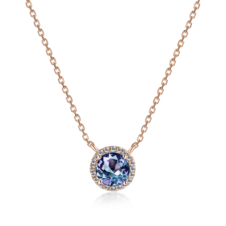 Brass 18K Rose Gold Plated Stylish Necklace