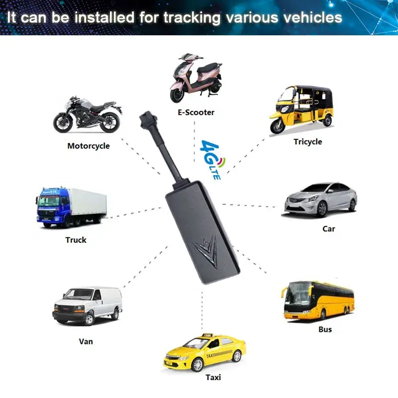 Gps 4g Trackers ป้องกันการรบกวนแอพพีซีแบบเรียลไทม์ระบบติดตามออนไลน์รถจักรยานยนต์ Gps Navigator พร้อมระบบหยุดเครื่องยนต์