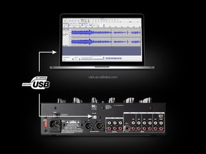 Clavax CLMC-M6USB 4-channel DJ Mixer With Built-in <strong>Audio</strong> <strong>Interface</strong> 3-Band EQ Mic <strong>Input</strong> and Replaceable Slope Control CrossoversI - Product Image 6