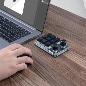 Nuevo 12-teclado RGB perilla personalizada Mini teclado para juegos interfaz USB programación de macros mecánica copia pegar Hotswap características