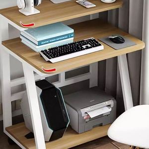 Diseño de ahorro de espacio Mesa de esquina triangular de 90 grados Escritorio de computadora Escritorio con estante de mainframe y estantería - Product Image 6