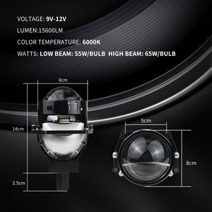 H4โปรเจคเตอร์แบบ Bi LED 60W 6500lm อเนกประสงค์3.0 Angel Eyes โปรเจคเตอร์เลนส์ไฟหน้ารถ retrofit สี6000K