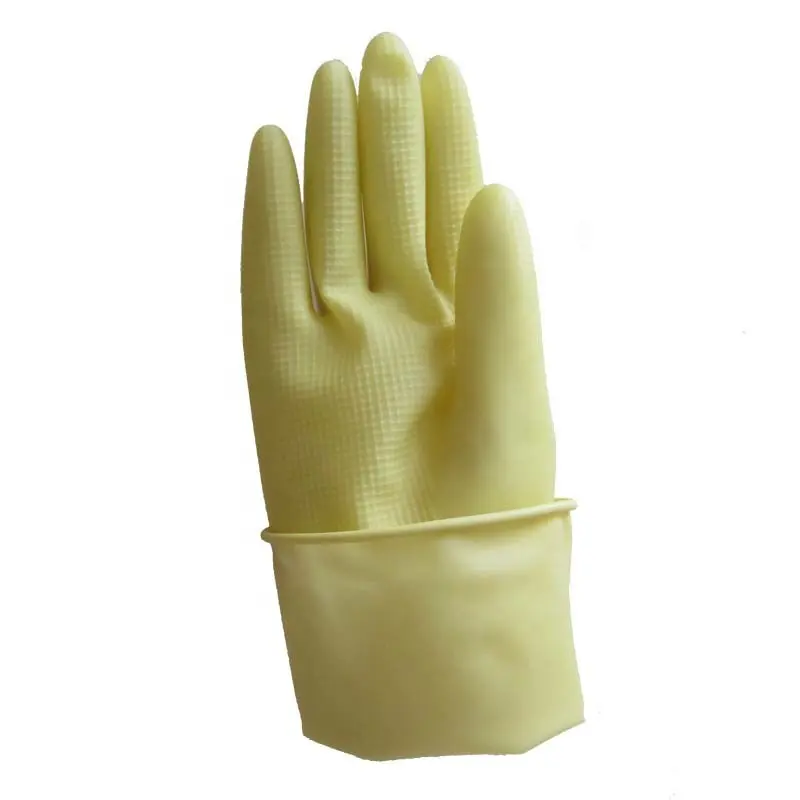 cream thin working latex rubber gloves industrial latex safety gloves