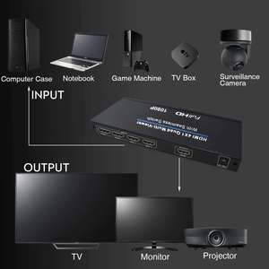 フルHD 1080P 4X1 HDMIクワッドマルチビューアスイッチャーシームレススイッチTV & コンピュータ4 ~ 1スプリッター & コンバータ用 - Product Image 3