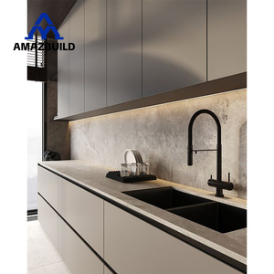 AMAZBUILD <strong>3D</strong> Effect <strong>Rendering</strong> <strong>Design</strong> Cabinets Island Table With Storage Custom Modern <strong>Design</strong> Lacquer Home Kitchen Cabinet - Product Image 5