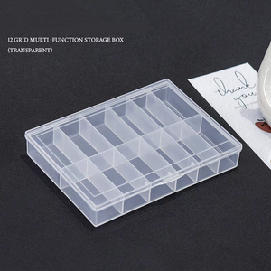 กล่องเปล่า12ช่องใสสีดำสำหรับเล็บปลอมแบบยาวปลายเล็บพลาสติกทนทาน - Product Image 6