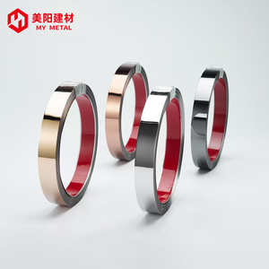 Bán buôn 0.3mm Độ dày cuộn thép không gỉ Tự dính sàn Viền cắt chuyển tiếp dải cho trang trí tường nhà - Product Image 4
