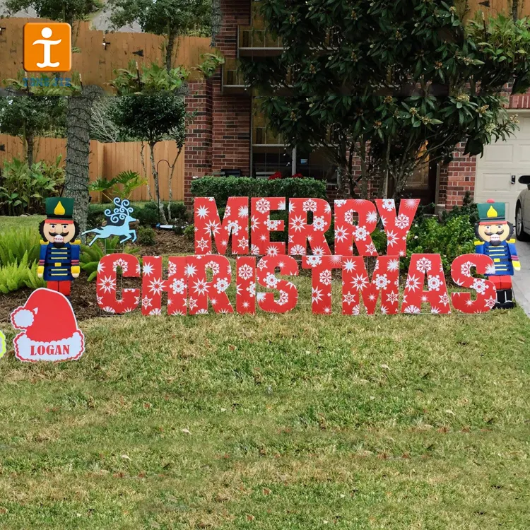 Moda natale decorazione cortile segno con il prezzo di vendita diretta della fabbrica