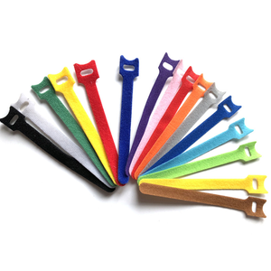 Custom Logo Print T-Shaped Reusable Cable <strong>Tie</strong> <strong>Elastic</strong> Nylon Self-Adhesive Hook &amp; <strong>Loop</strong> Tapes <strong>with</strong> Adjustable Hook &amp; <strong>Loop</strong> - Product Image 5