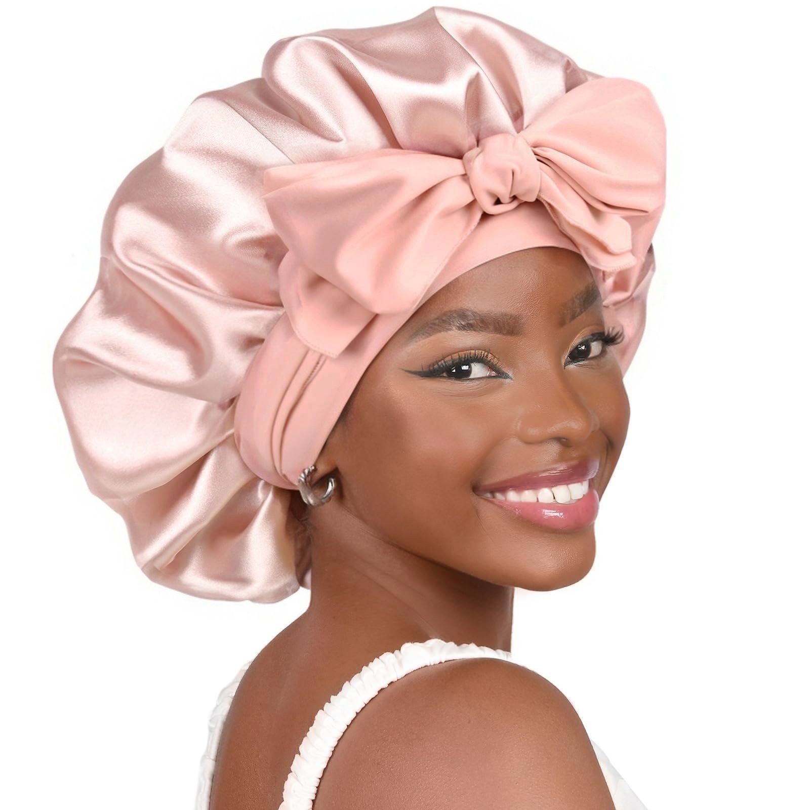 Ruban double couche de haute qualité rose rose