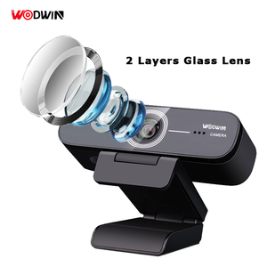 Webcam WODWIN 1080P HD USB com microfone incorporado do ângulo largo do foco automático para Skype/Zoom/FaceTime pronto para o uso da sala de conferência