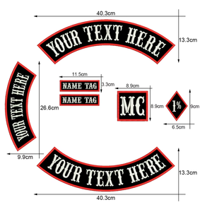 Set di Toppe Rocker Personalizzate Premium Ricamate e Termoadesive con Logo e Lettere per Moto Club Harley-Davidson e MC - Product Image 2