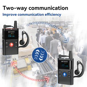 Two Way Communication <strong>Intercom</strong> Tour Guide <strong>System</strong> for Receiver to Speak Equestrian Horse Riding Training <strong>Factory</strong> Retekess TT126 - Product Image 3