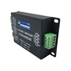Yüksek kaliteli DC12V-24V 3 kanal 3A RGB LED DMX512 dekoder PX24506 - Product Image 4