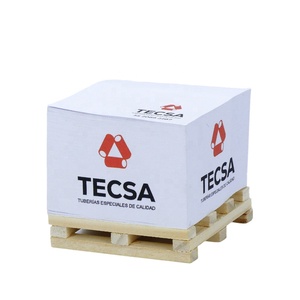 Bloc de notas adhesivas de 3x3 en palet de madera promocional personalizado, Bloc de notas adhesivas de papel, bloques, cubos cuadrados