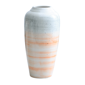 Simple Design Magic Stripe <strong>Red</strong> and <strong>White</strong> Silky Touch Feeling Ceramic <strong>Vase</strong> - Product Image 5