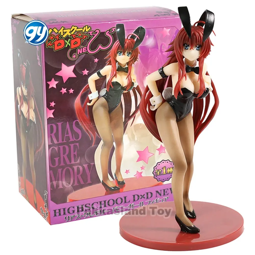 Figuras de 20CM Sexy Cartoon Girls High School DxD Rias Gremory Bunny Girl Ver. PVC Anime Modelo Juguete Manga Figuras de acción