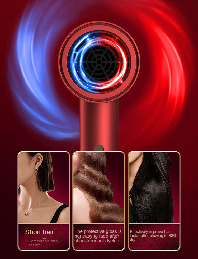 Amazon new fashion hair dryer negative ion hair care quiet and quick-drying household salon travel Professional hair dryer