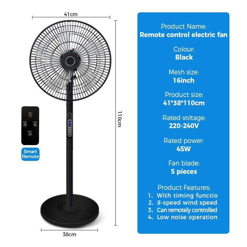 Télécommande noire à fond lourd de 16 pouces