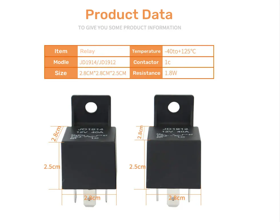 12 V/24 V รีเลย์ยานยนต์คงที่กลับ 5-pin Conversion 40A/80A/100A AC รีเลย์ยานยนต์รถรีเลย์