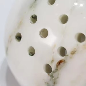 Роскошный Бежевый Травертин Мрамор курильница бахур курильница лампа для домашнего декора религиозный Ароматерапевтический диффузор держатель духов - Product Image 5