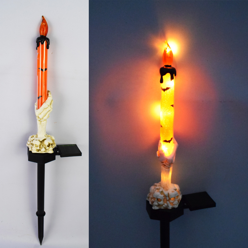 Ghost hand candle single (orange)