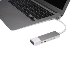 笔记本电脑的USB 5.1通道外部声卡易于安装音频接口，带麦克风，用于直播语音聊天 - Product Image 6