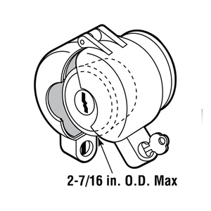 Door Knob Lock-Out Device <strong>Doorknob</strong> Lock With Key to Block Access to Keyhole Fits Round <strong>Doorknobs</strong> With Max Diameter of 2-7/8&quot; - Product Image 4