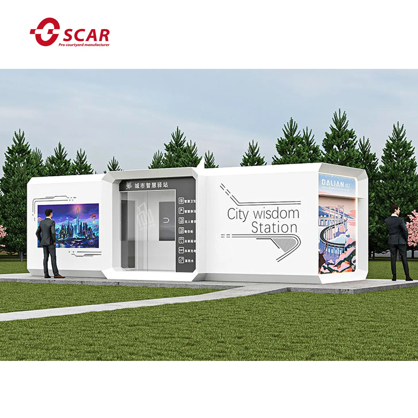 The office can be placed anywhere, prefabricated and decorated capsule houses