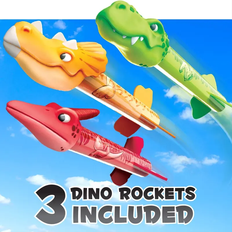 Hot Sale Dinosaur Stomp Rocket Launcher Toy Outdoor Dino Blasters Launch Rocket Toys For Kids Summer Garden Fun Jump Sports Toys