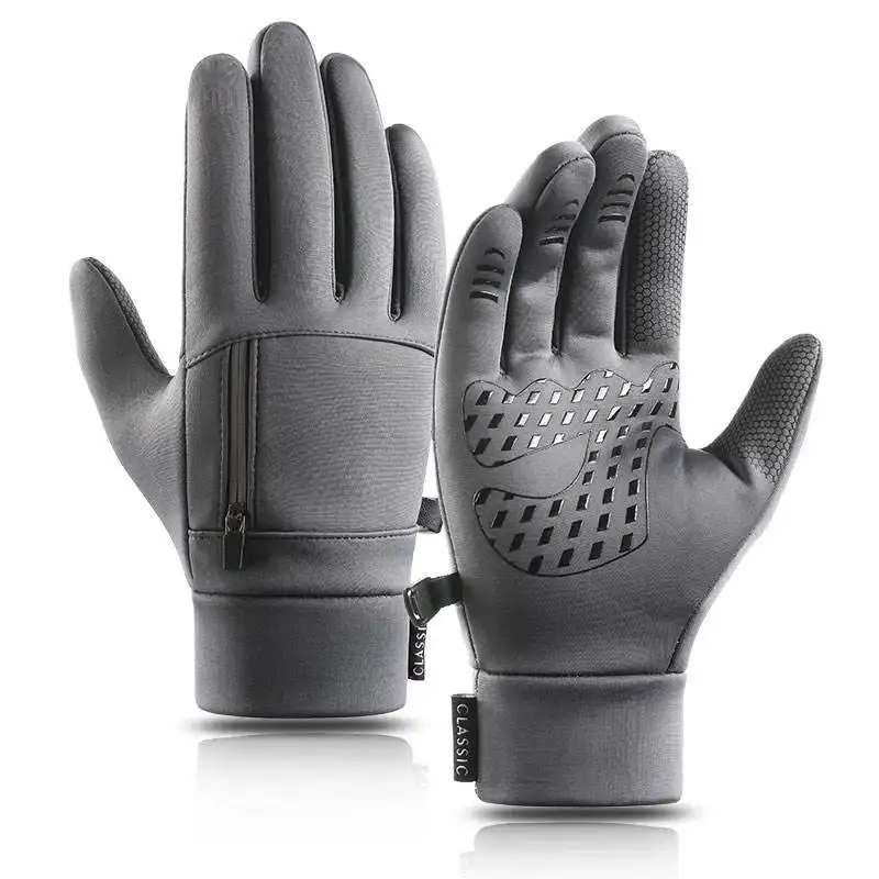 Stock disponible de gants de sports d'hiver imperméables à écran tactile gants de cyclisme pour la course à pied