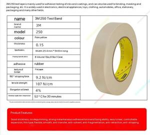 3M250紙テープ自動美容スプレーペイント印刷マスキングブロックインクテスト破れやすい固定ペースト12.7MM x 55M 25.4MM x 55M