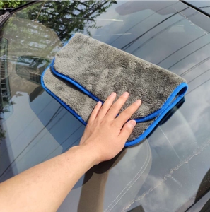 1000gsm Double Side Microfiber Car Cleaning <strong>Towel</strong> 40cmx40cm Plush Knitted Car Washing <strong>Towel</strong> <strong>Dual</strong> Micro Fiber Dying Technology - Product Image 6