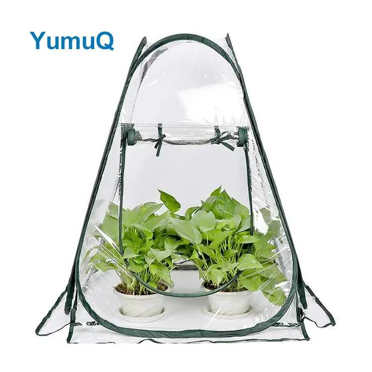 YumuQ Pop Up Instantané Portable Jardin Transparent Plantation En Plastique Serre En Plein Air Cultiver Armoire Tente Chambre