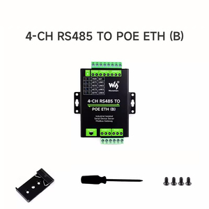 4 RS485至RJ45以太网端口POE Modbus网关工业隔离串行服务器 - Product Image 4