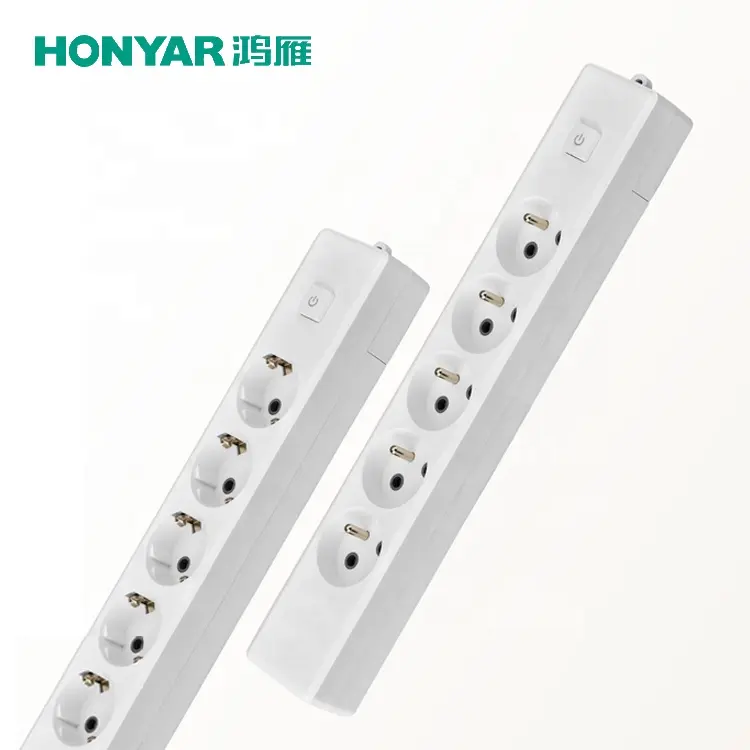 Honyar Wholesale European Standard Switch USB C 2 3 4 5 6 Way Surge Protector Power Strip