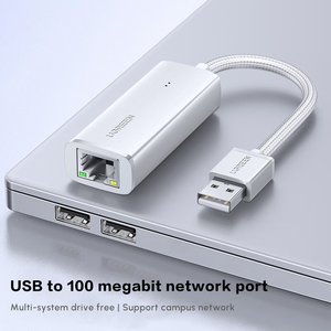 Adaptador UGREEN USB2.0 a Ethernet, adaptador de red de 100 Mbps, carcasa ABS, adaptador de Internet LAN con cable RJ45 para PC portátil - Product Image 6