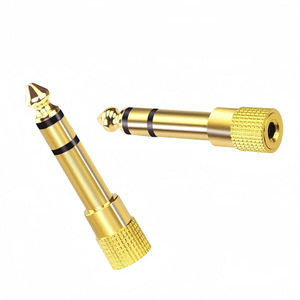 电动钢琴适配器6.5到3.5镀金3.5公到6.35母音频转换插头 - Product Image 4
