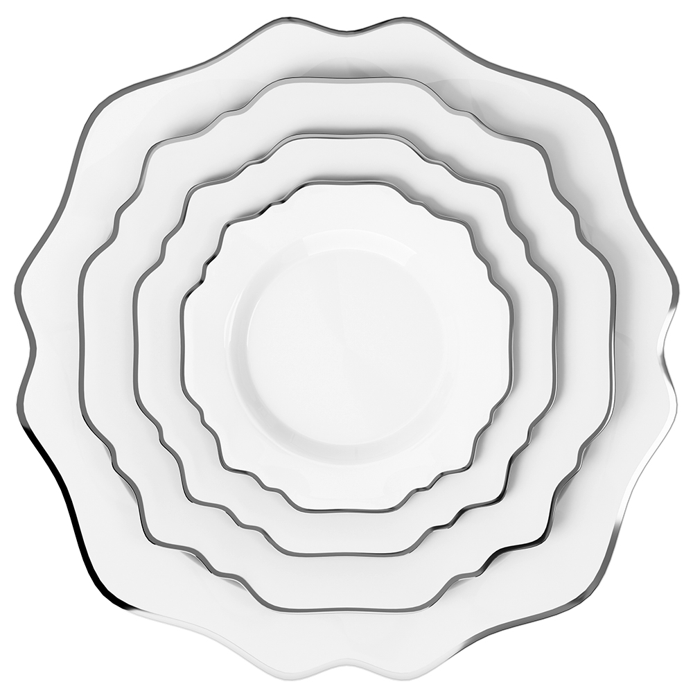 Plaque irrégulière en argent