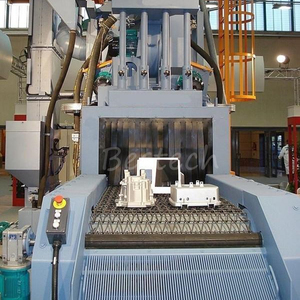 Wire Mesh Belt <strong>Conveyor</strong> Abrator Shot Blasting/Blaster Machine with <strong>Automatic</strong> <strong>Loading</strong> and <strong>Unloading</strong> Production Line - Product Image 1