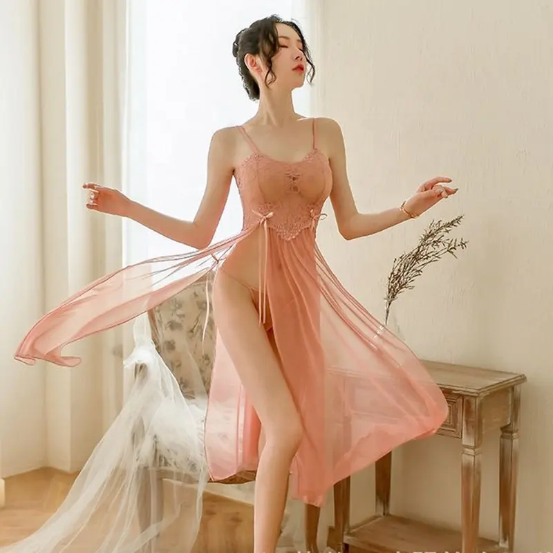 Dropshipping Yikou Vestidos para meninas exóticas mulheres pijamas lingerie sexy roupa interior feminina