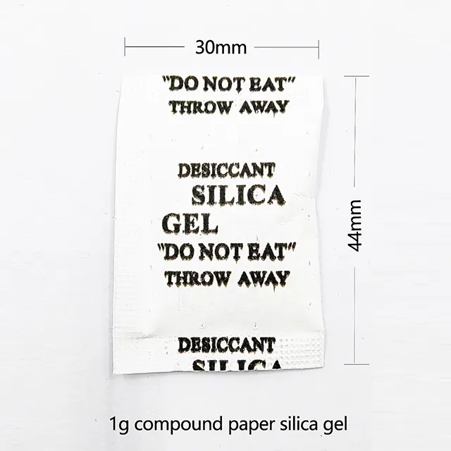Gel de silice pour nourriture 5g déshydratant de gel de silice dans un sac d'opp pour l'emballage alimentaire et santé super sec dans l'électronique chimique