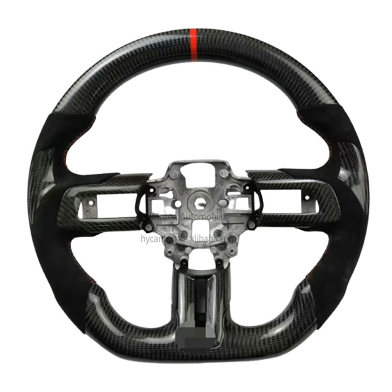 Carbon perforated Leather red top stripe red stitc