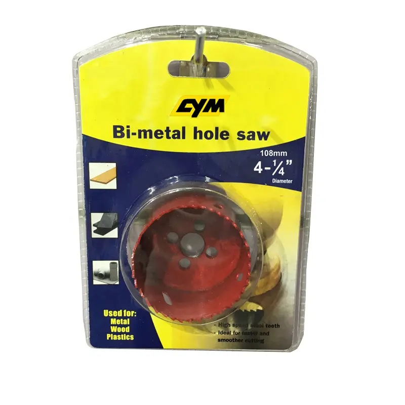 CYM เลื่อยเจาะรูโลหะ HSS Bi,สำหรับตัดไม้พลาสติก Drywall